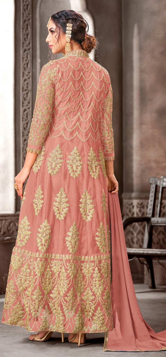【廃盤品】TENTIAL MIGARU WORK WEAR Ladies ピンク Festive, Party Wear Pink and Majenta color Net fabric