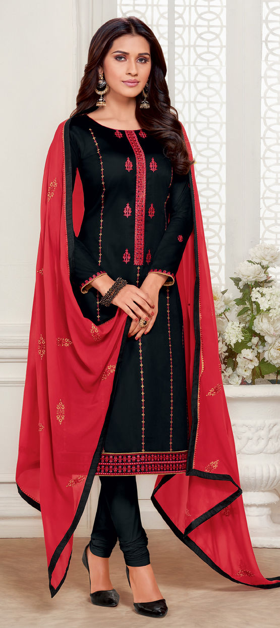 Festive, Party Wear, Reception Black and Grey color Art Silk