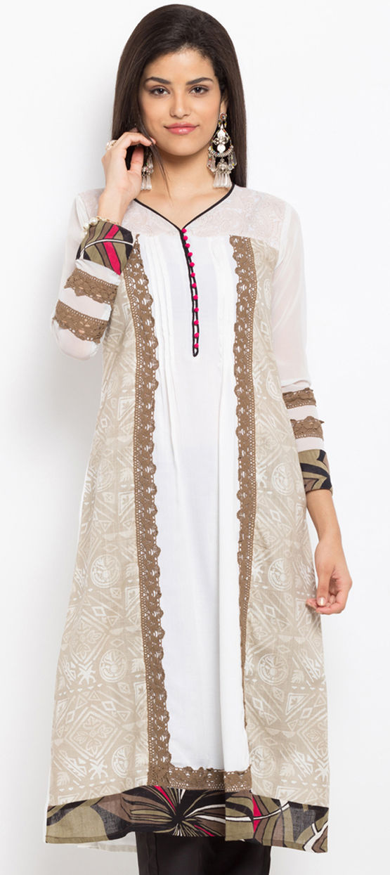 Off white color kurtis best sale