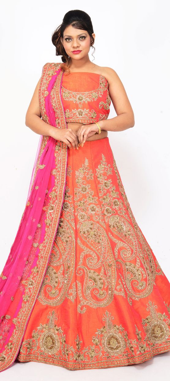 Dabka work bridal lehenga shops