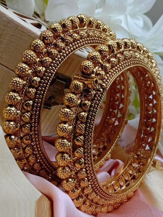 Bangles Designs Gokhru Bangles Online Gold Color Copper Metal