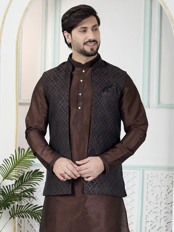 formal dress with nehru jacket Nehru Coat Dress | Alquema